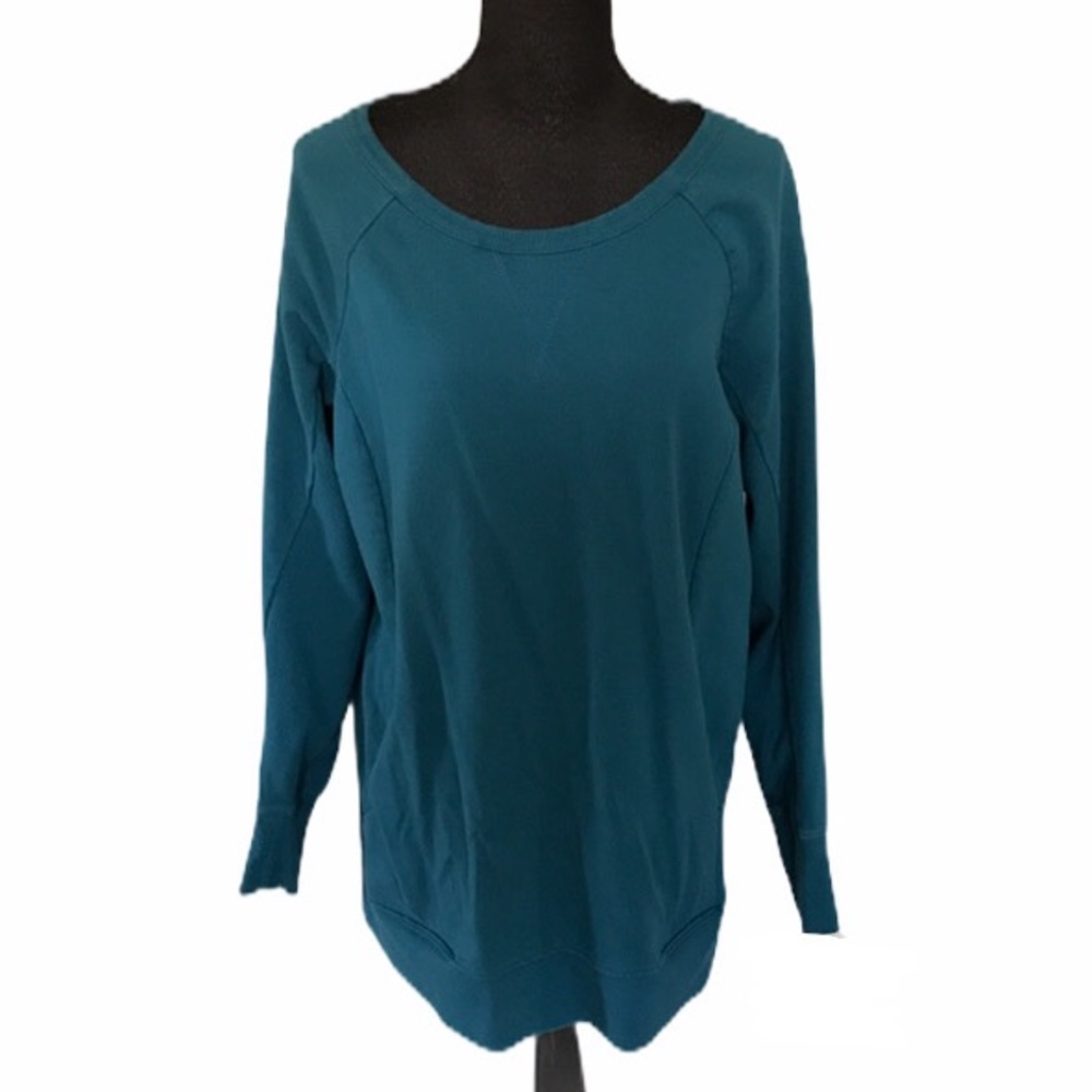 EXERTEK Teal pullover tunic Crewneck sweatshirt
